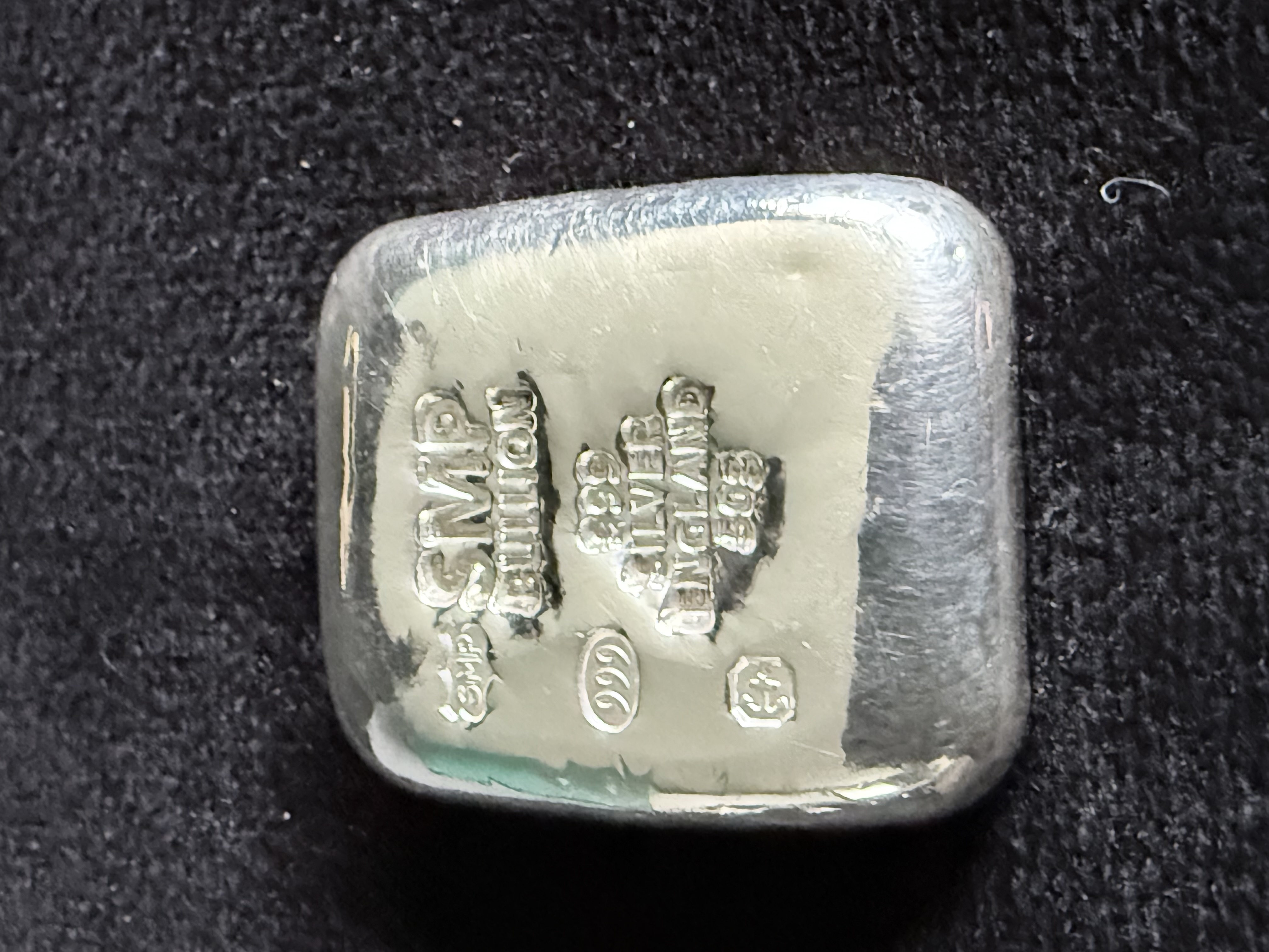 50g SMP Bullion 999 Fine Silver Bullion Cast Bar, Made in Birmingham